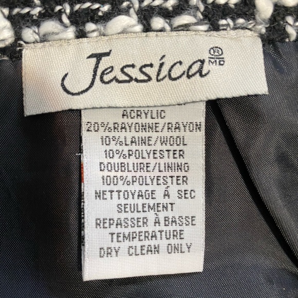 Jessica black and white tweed bouclé skirt Size 12 - Picture 5 of 6